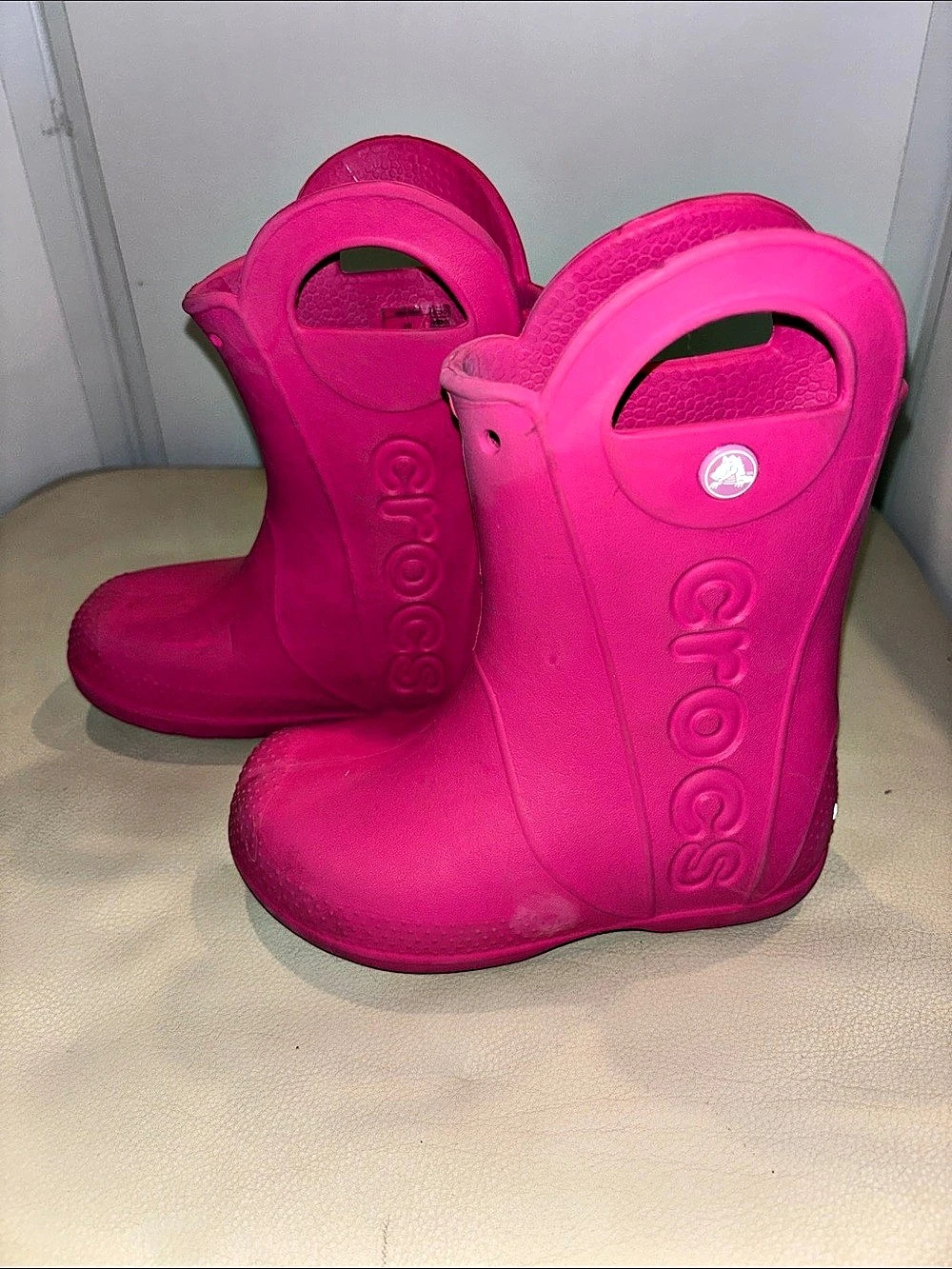 Crocs Kids' Handle It Rain Boot Pink Girls C11